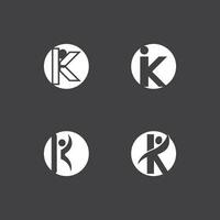 People With K Letter Logo Vector Template