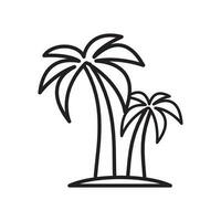 palma árbol icono vector diseño ilustración tropical árbol símbolo