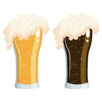 vector glass of beer on a white background