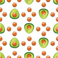 Healthy food. Avocado print Seamless avocado pattern for textiles, prints, clothing, blanket, banner, and more. vector