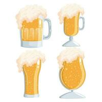 vector glass of beer on a white background