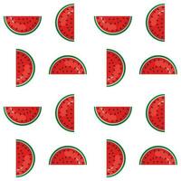 Seamless watermelons pattern. Vector background. Flat design.