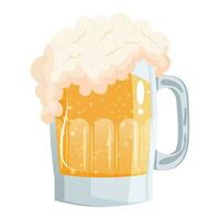 vector glass of beer on a white background