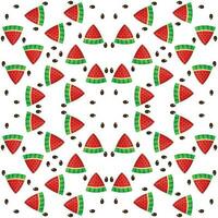 Seamless watermelons pattern. Vector background. Flat design.