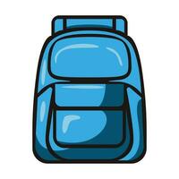 Backpack vector icon design. School equipment illustration flat icon.