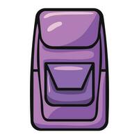 Backpack vector icon design. School equipment illustration flat icon.