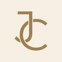 J and C vector initials logo design. JC and CJ vector icon design.