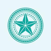 Star vector icon design. Abstract round vector logo element.