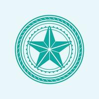 Star vector icon design. Abstract round vector logo element.