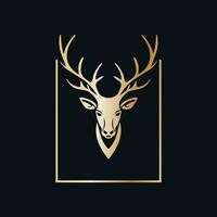 Deer vector icon design. Mammal vector logo template.