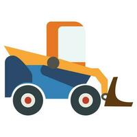 Cartoon car loader. Vector illustration on a white background.