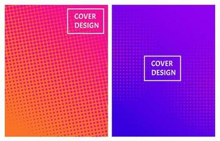 Backgrounds with halftones and dot. Bright cover with gradient. Vector pop art