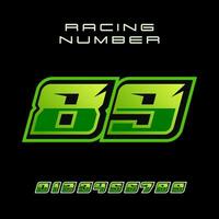 Racing Number 89 Vector Design Template