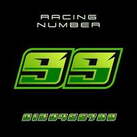 Racing Number 99 Vector Design Template