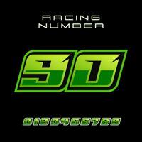 Racing Number 90 Vector Design Template