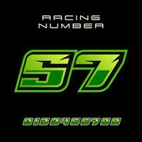 Racing Number 57 Vector Design Template