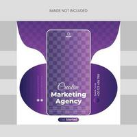 Vector webinar digital marketing agency and corporate social media post design template