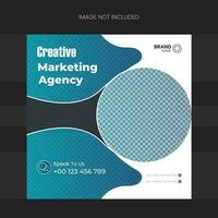 Vector webinar digital marketing agency and corporate social media post design template