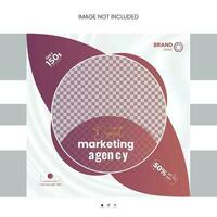 Vector webinar digital marketing agency and corporate social media post design template