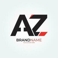 letter AZ logo design vector