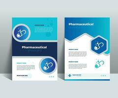 Pharmaceuticals Showcard Design Concept Template adept for multipurpose projects vector