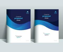 Corporate Business Proposal Cover Design Template adept for multipurpose projects vector