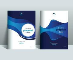 Corporate Business Proposal Cover Design Template adept for multipurpose projects vector