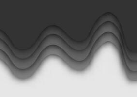 Abstract black and white line wave signal presentation background vector