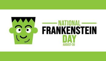 Frankenstein Day background template. Holiday concept. background, banner, placard, card, and poster design template with text inscription and standard color. vector illustration.