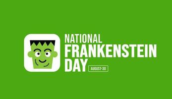 Frankenstein Day background template. Holiday concept. background, banner, placard, card, and poster design template with text inscription and standard color. vector illustration.