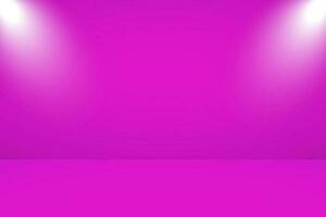 Vector illustration of empty studio with lighting and pink background for product display