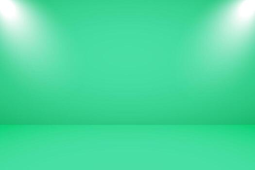 vector ilustración de vacío estudio con Encendiendo y ligero verde antecedentes para producto monitor