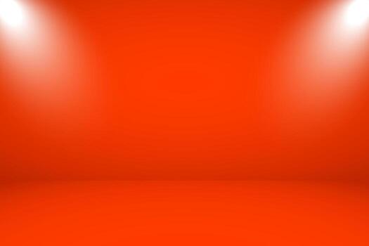 vector ilustración de vacío estudio con Encendiendo y naranja antecedentes para producto monitor