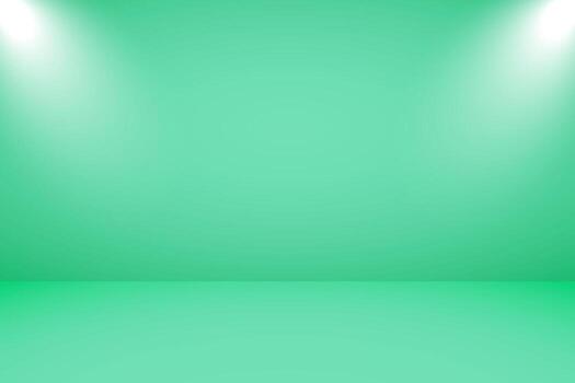 vector ilustración de vacío estudio con Encendiendo y ligero verde antecedentes para producto monitor