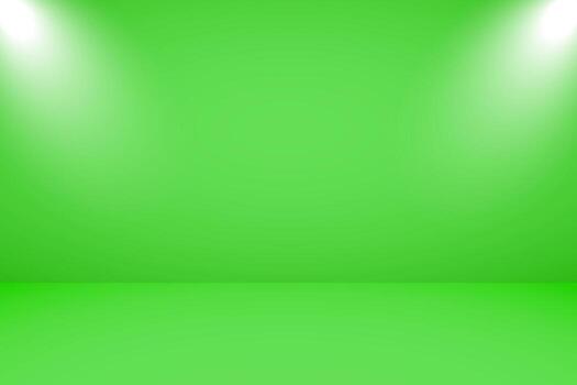 vector ilustración de vacío estudio con Encendiendo y verde antecedentes para producto monitor