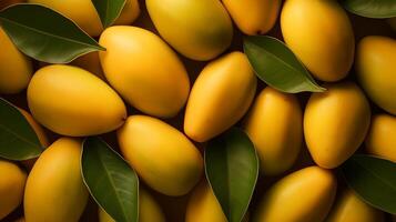 Yellow Mango Background AI Generated photo