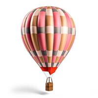 Hot Air Balloon on White Backgroud AI Generated photo