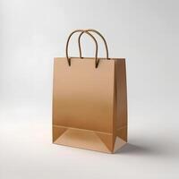 Paper Bag on White Backgrouds AI Generated photo