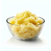 Bowl of mashed potatoe Isolated on White Background AI Generated photo
