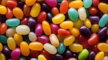 Colorful jelly beans background AI Generated photo