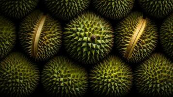 Durian fruit background AI Generated photo