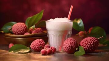 Lychee juice AI Generated photo