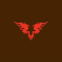 phoenix and star simple logo vector