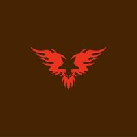 phoenix and star simple logo vector