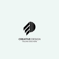 Modern lettermark logo. Editable and easy to custom. Minimal logo design. vector