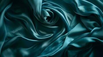 Blue Silk Background AI Generated photo