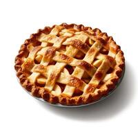 Apple Pie Isolated on White Background photo