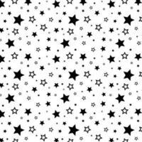 negro estrellas sin costura modelo impresión papel antecedentes vector ilustración