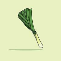 The Illustration of Leek vector