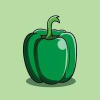 The Illustration of Green Pepper vector